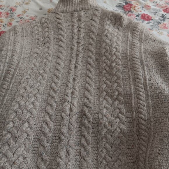 Mens XXL 100% wool zip closure high neck sweater - Picture 3 of 7